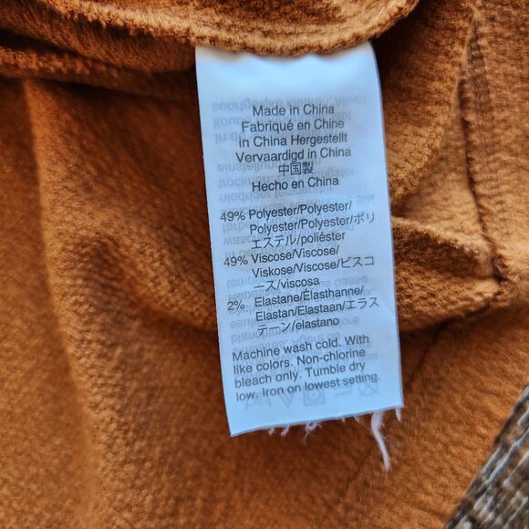 Texture & Thread x Madewell Side-Tie Wrap Dress Short Sleeve Golden Pecan Sz.X - Picture 9 of 10